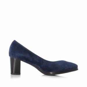 NEW RIEKER women's suede heels in navy blue